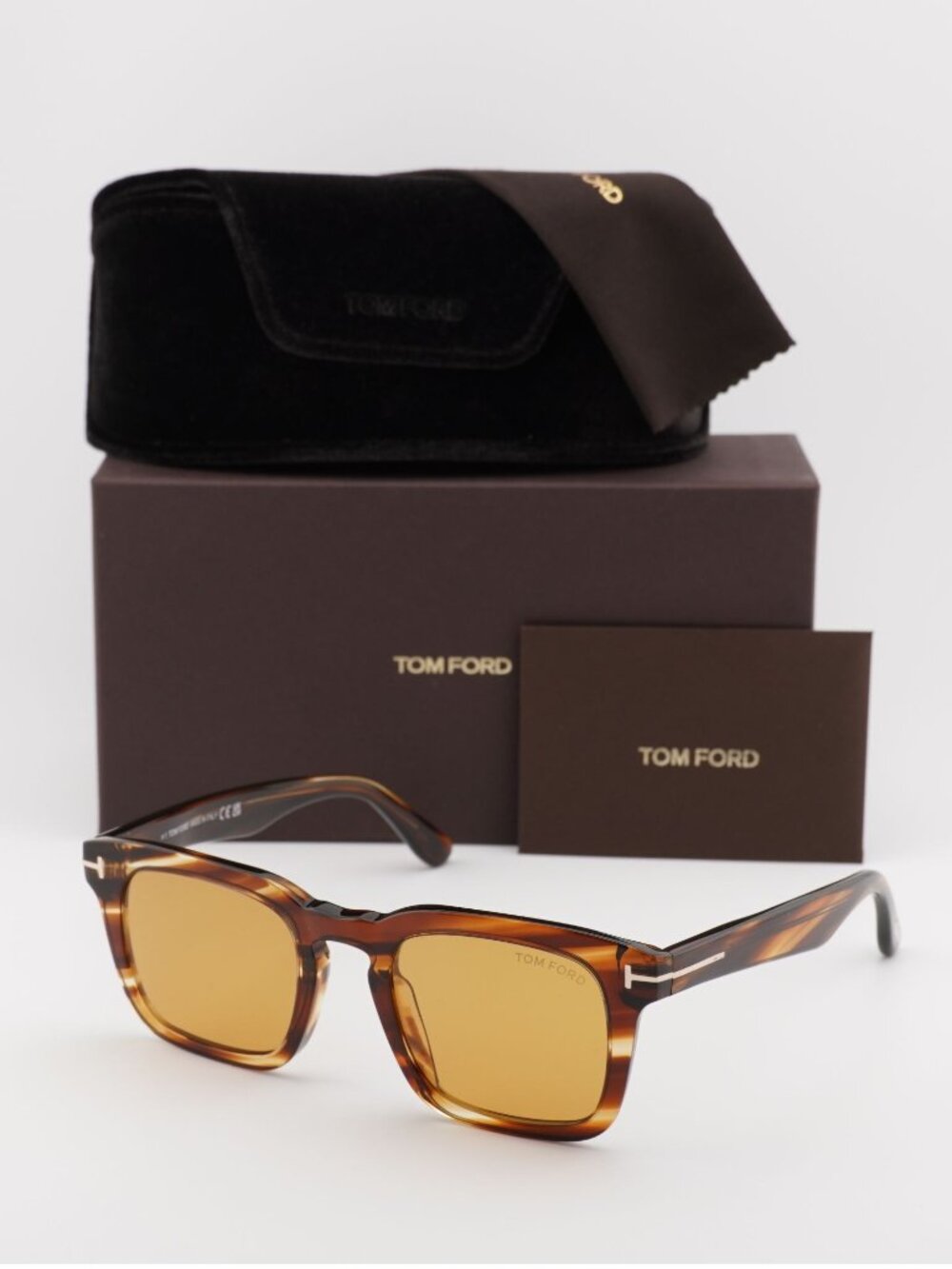 Tom Ford Dax FT0751 53E Square Sunglasses - Blonde Havana / Brown